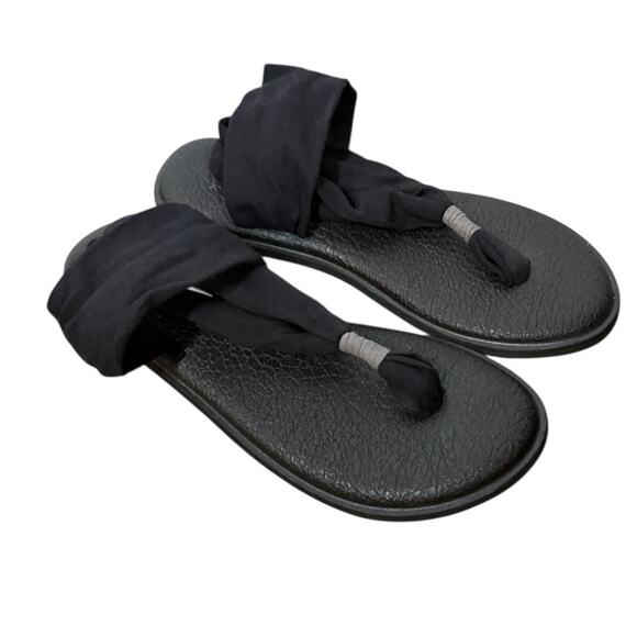 SANUK Black Yoga Sling Sandal SZ 9 - Picture 2 of 7